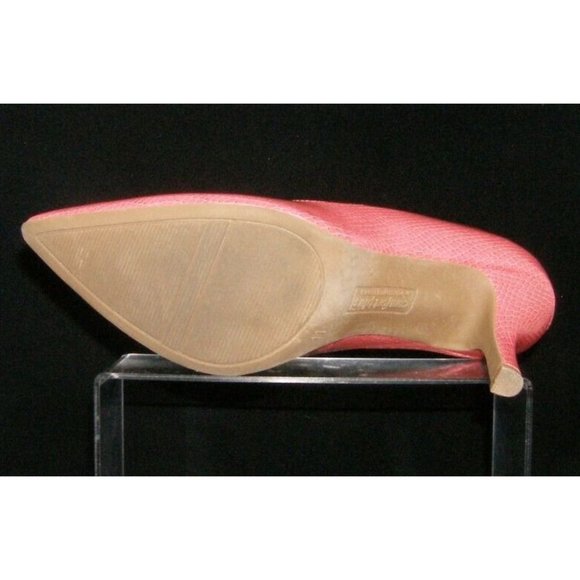 Comfort Plus by Predictions Janine pink pointed toe snake print heels 11 - Picture 9 of 11